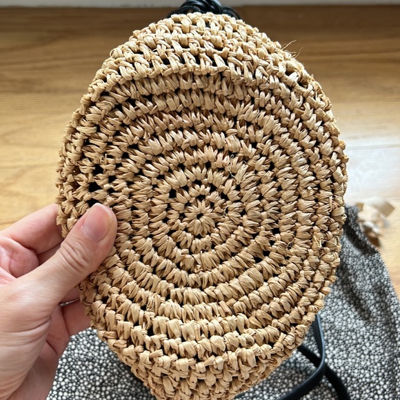 Loeffler Randall black leather and straw drawstring crossbody - Picture 11 of 11